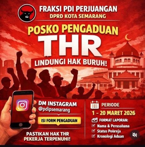 Fraksi PDIP Kota Semarang Buka Posko Pengaduan THR, Buka Link Pengaduan di Bawah Ini