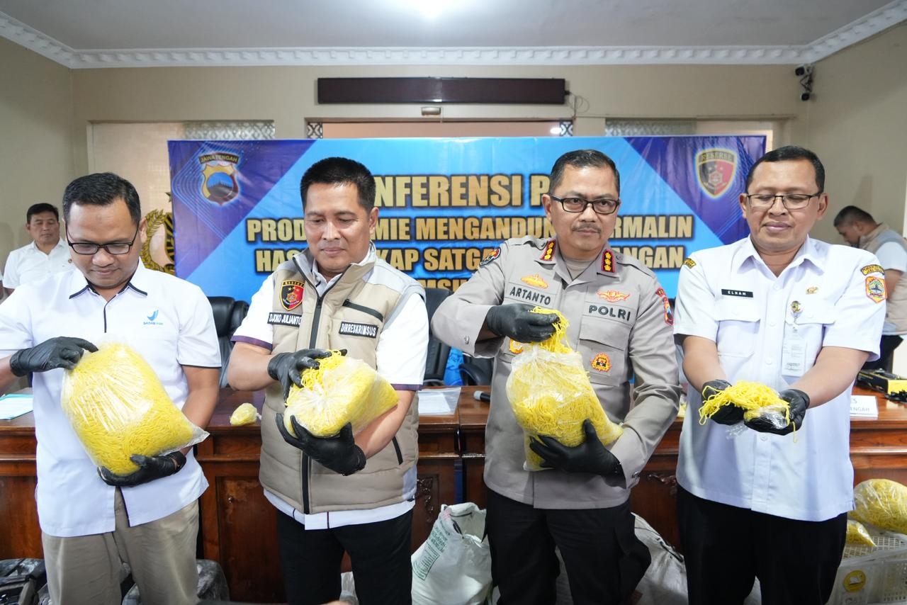 Polda Jateng Bongkar Pabrik Mie Berformalin di Boyolali, Produksi Capai 1,5 Ton per Hari