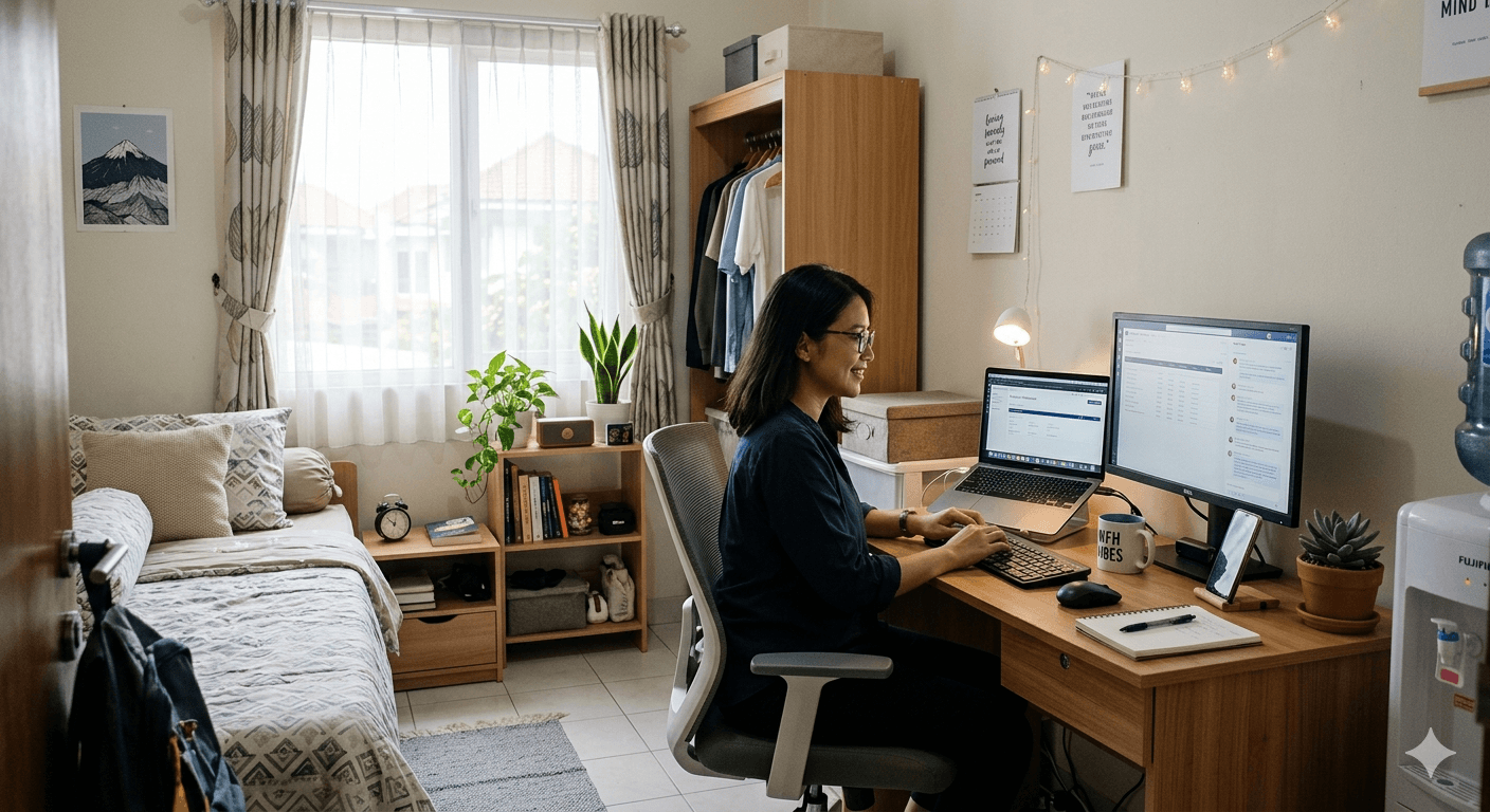 Bukan Sekadar Tempat Istirahat Saja: 6 Kriteria Wajib Kamar Kost Nyaman untuk Pekerja WFH