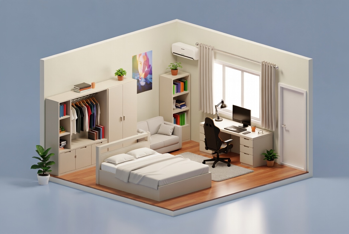 Sulap Kamar Kost 4x3 Jadi Surga Belajar: Tips Jitu Mahasiswa 2026 agar Ruang Mungil Tetap Nyaman dan Produktif