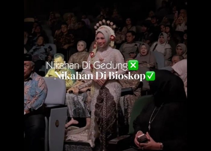 Trending: Pernikahan Unik di Hotel Trembesi BSD, Resepsi Memakai Gaya Bioskop Viral di TikTok