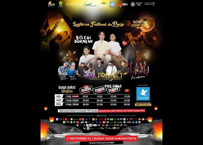 Jogja Event Vibes! Saksikan Kemeriahan Acara Lanterne Festival de Paris, Pesona Pantai Parangtritis dalam Balutan Cahaya Lampion