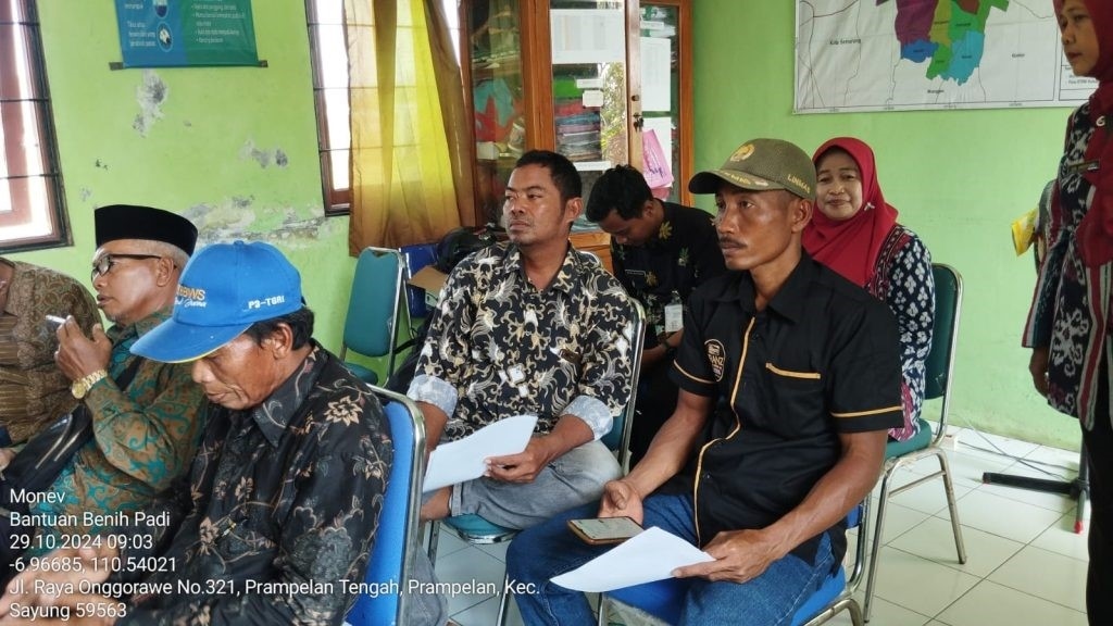 Monitoring dan Evaluasi Bantuan Benih Padi di Kecamatan Sayung