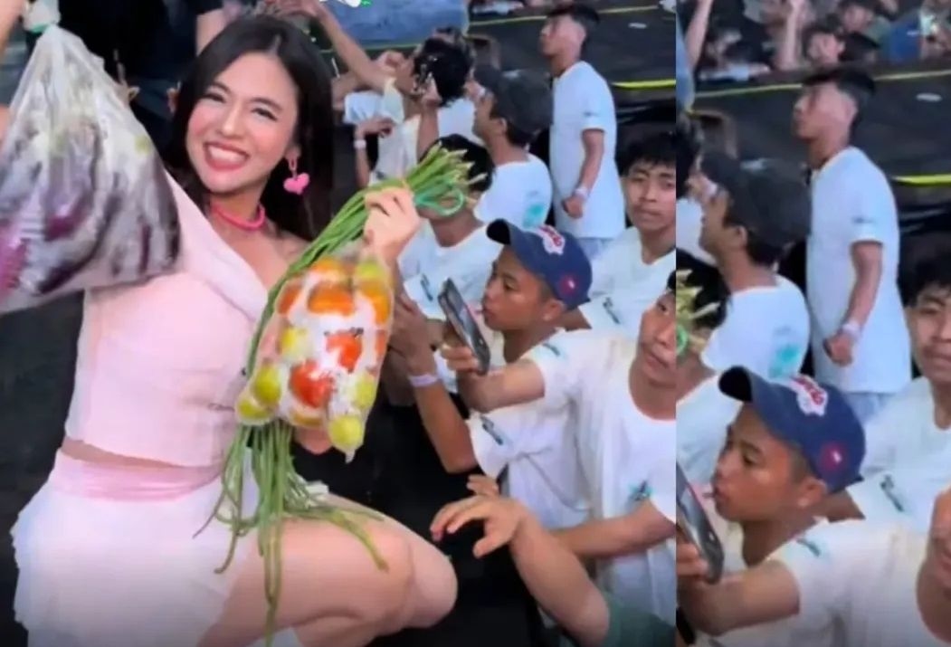 Kocak, DJ Una Manggung di ABC Fest Valentine Day Jepara Disawer Sayuran oleh Penonton