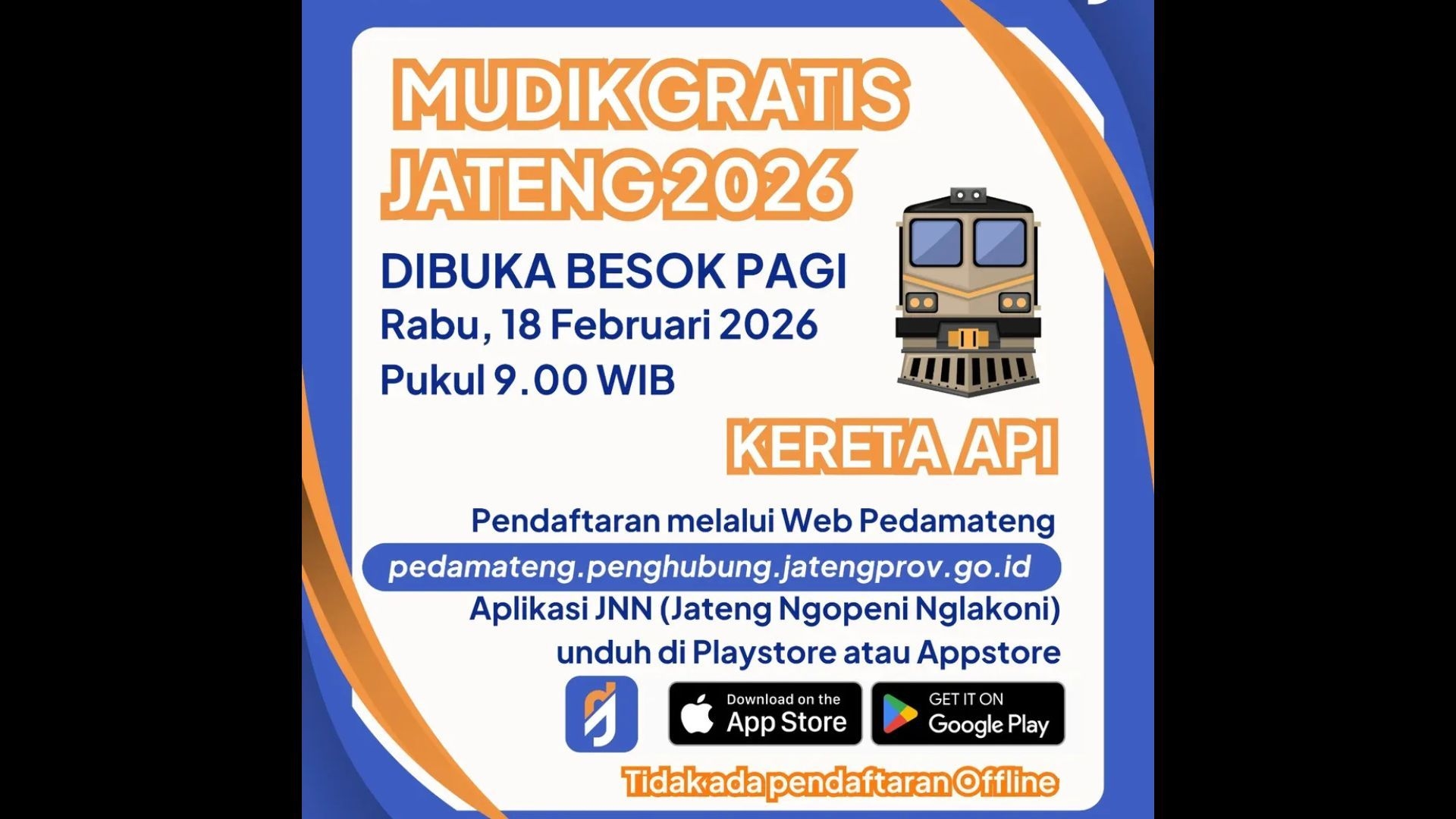 Dibuka HARI INI! Program Mudik Gratis Jateng 2026 Pakai Kereta Api, Simak Cara Daftar dan Syaratnya