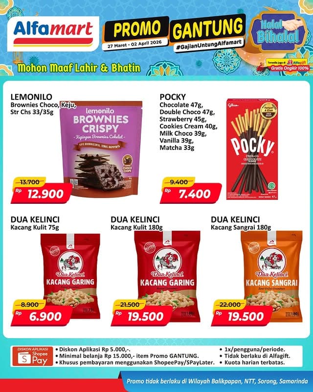 Promo Alfamart Minggu 29 Maret 2026: Kebutuhan Dapur Bunda + Promo Gantung, Diskon hingga 50%