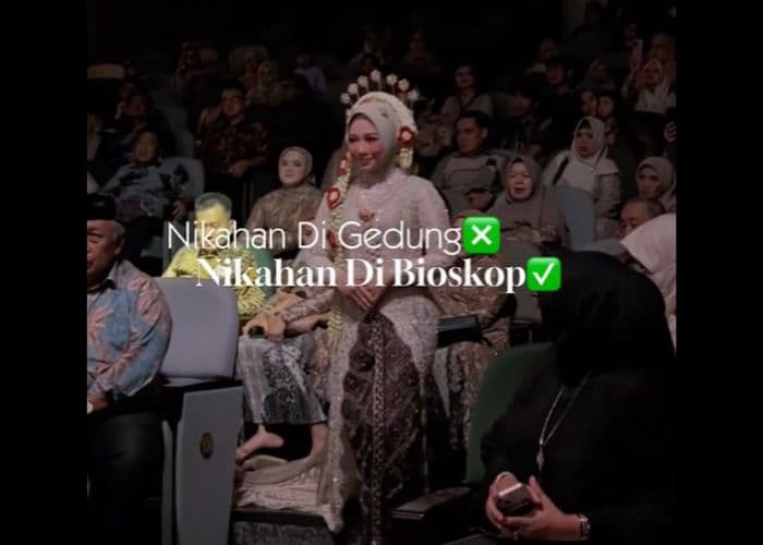Trending: Pernikahan Unik di Hotel Trembesi BSD, Resepsi Memakai Gaya Bioskop Viral di TikTok