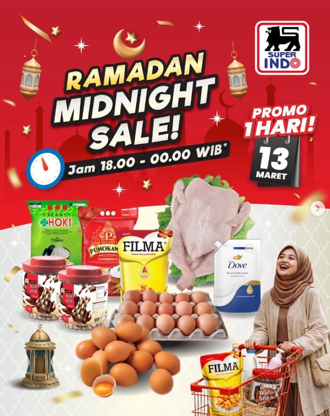 Promo Superindo Hari Ini Jumat 13 Maret 2026: Belanja Rp500 Ribu Gratis Minyak 2 Liter