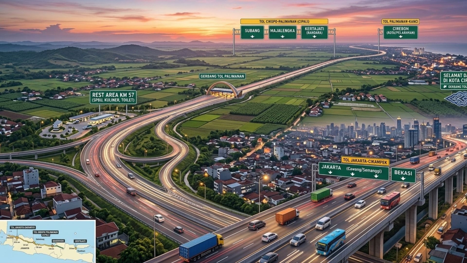 Perjalanan Jakarta-Cirebon via Tol Kini Makin Nyaman: Ini Jarak, Rute, dan Tips Agar Perjalanan Lancar
