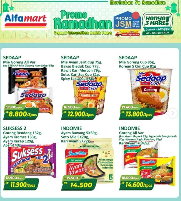 Promo Alfamart Hari Ini 14 Maret 2026: Minyak Goreng 2 Liter Rp38.200 hingga Diskon Sunco Rp2.000