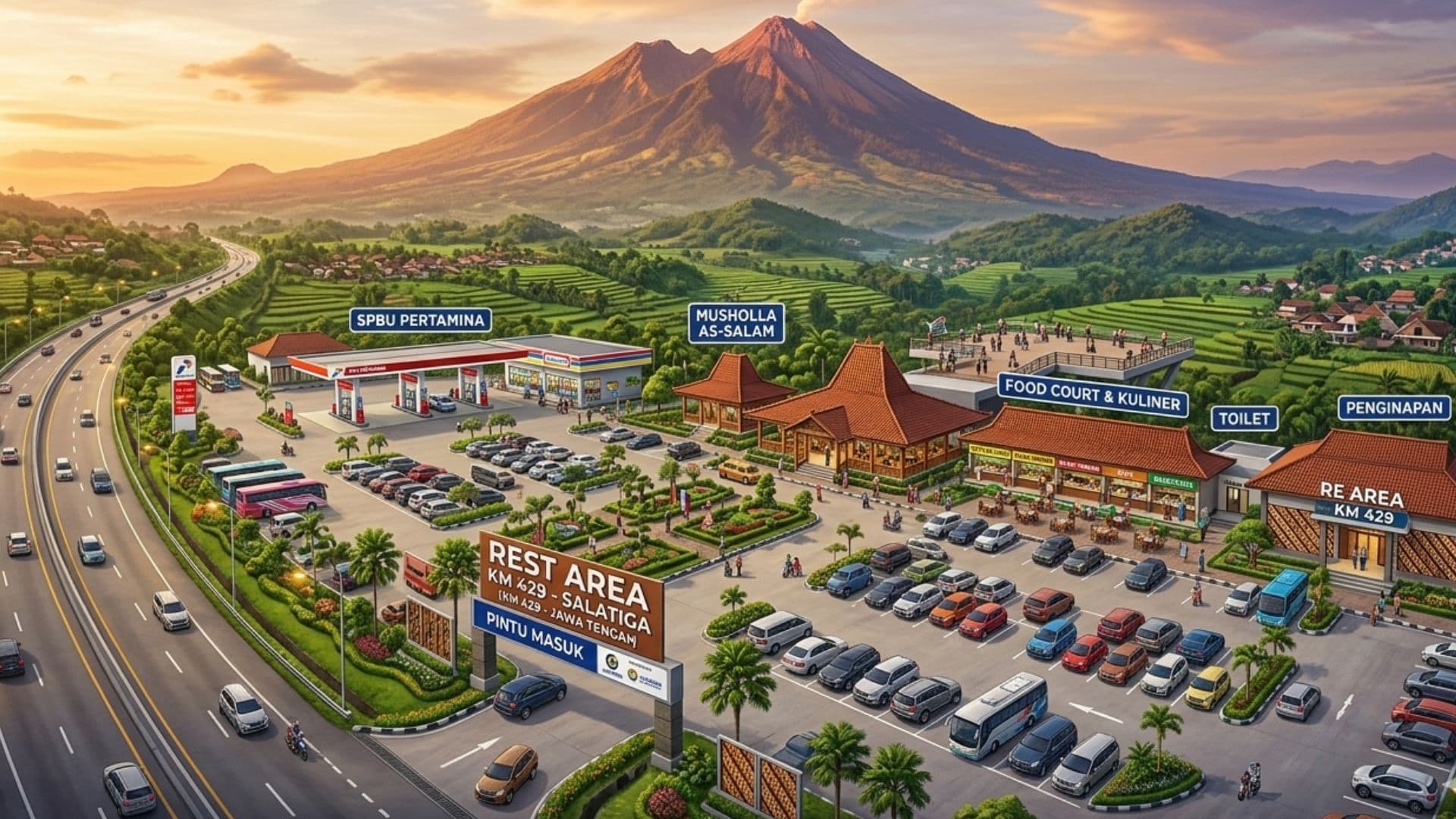 Mudik Lebaran 2026: Kenali 25 Rest Area di Tol Trans Jawa Wilayah Jateng, dari Brebes hingga Sragen