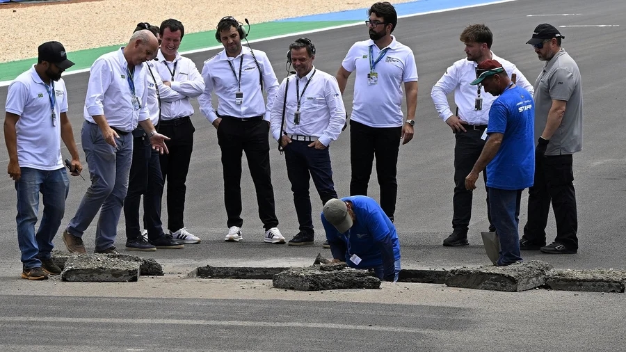 Fabio Di Giannantonio Raih Pole di Tengah Drama Sinkhole dan Banjir Crasher, Sprint Race MotoGP Brasil Tertunda