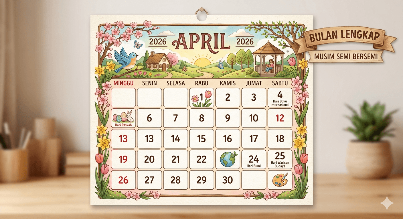 Daftar Lengkap Kalender Jawa April 2026: Paduan Weton, Pasaran, dan Tanggal Hijriah untuk Perencanaan Aktivitas