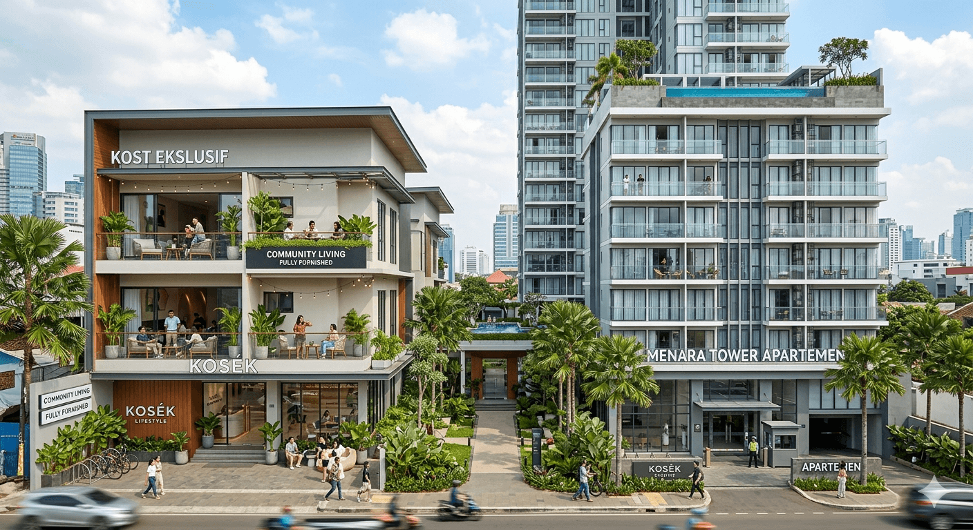 Kost Eksklusif Mulai Rp3 Juta, Apartemen Studio Rp4 Juta: Mana Lebih Worth It?