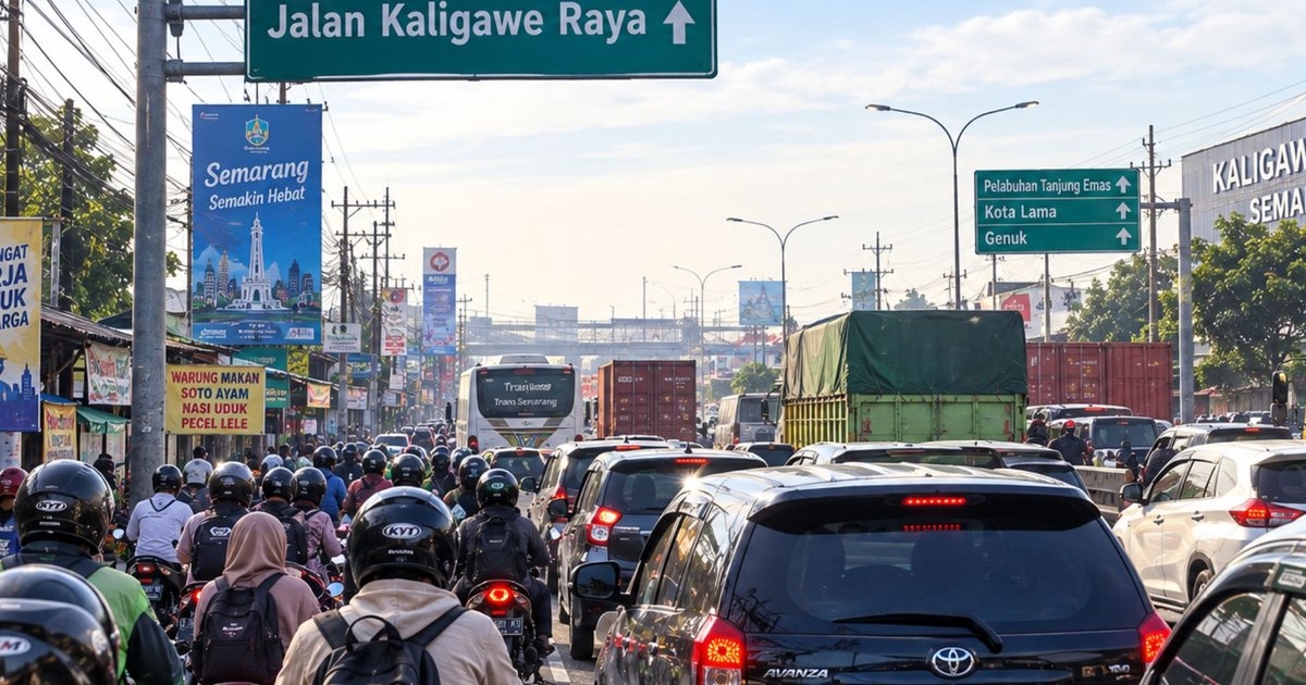 Info Rute & Lalu Lintas: Titik Rawan Macet Pagi Ini Selasa 13 Oktober 2026 di Semarang Raya & Jalur Alternatif Bebas Hambatan