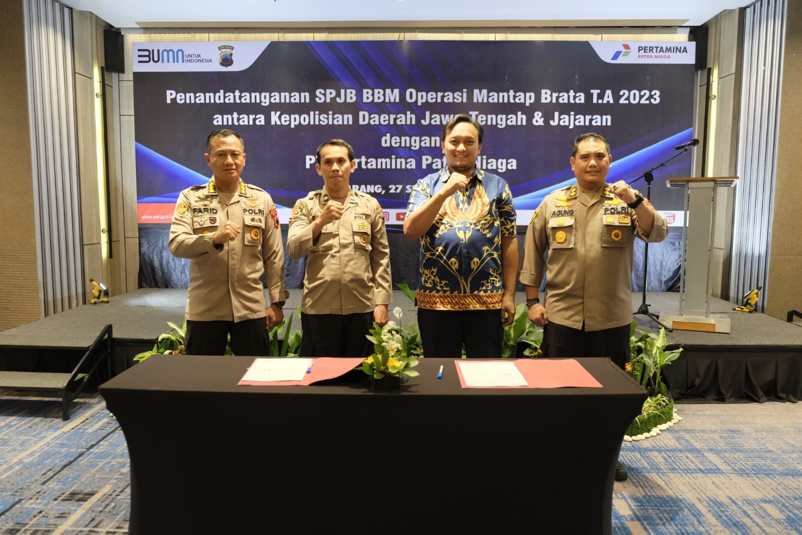 Dukung Kelancaran Pengamanan Pemilu 2024, Pertamina Pastikan Supply BBM Operasi Brata Polda Jateng Terpenuhi
