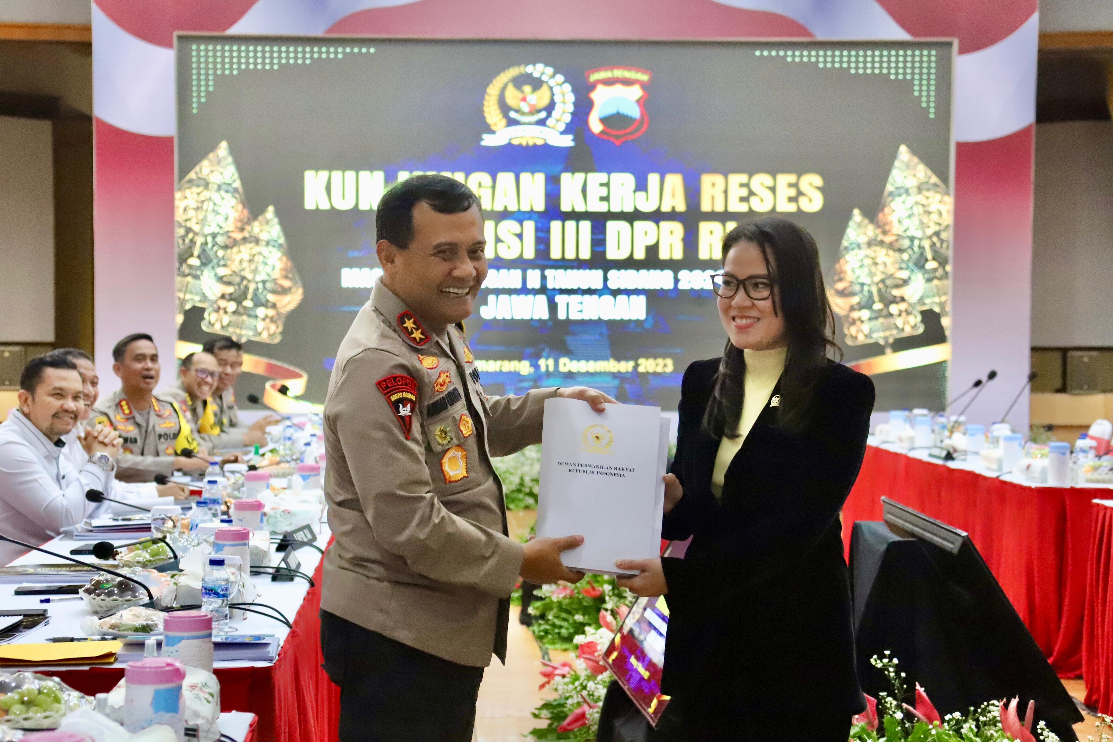 Kunjungi Polda Jateng, Komisi III DPR-RI Apresiasi Kinerja Polri