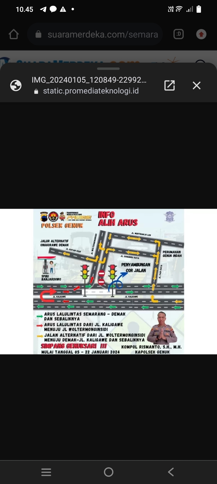 Hati-hati Lur Jalan Wolter Monginsidi Hingga Kaligawe Ditutup Sementara Karena Ada Proyek Peninggian Jalan