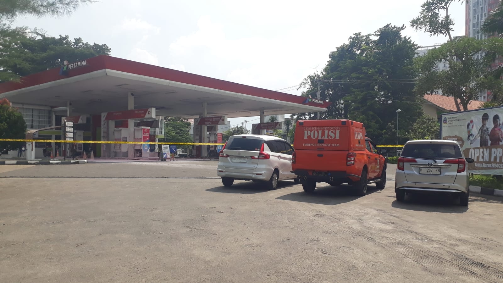 Petugas Selidiki Penyebab Meledaknya Dua Mesin Pengisi Bahan Bakar SPBU Undip