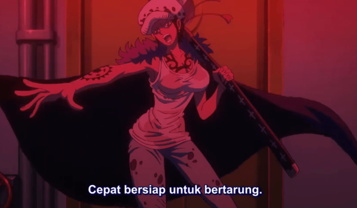 Momen Trafalgar Law "Disulap" Menjadi Perempuan oleh Anak Buah Kurohige di One Piece Episode 1093