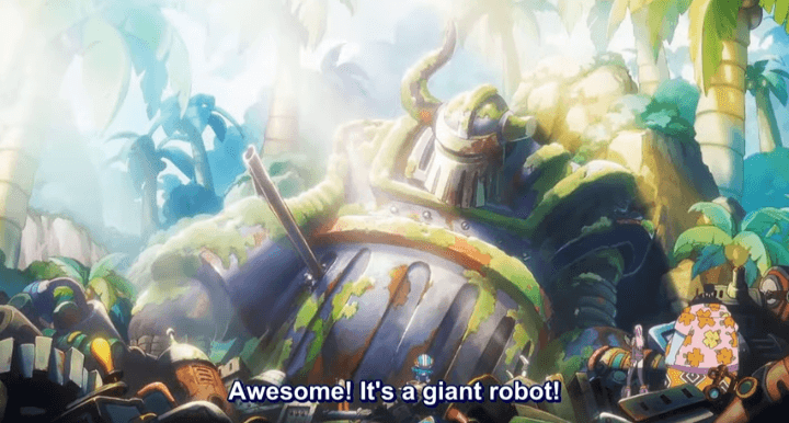 One Piece Episode 1095: Luffy Menemukan Robot Raksasa yang Dibuang di Pulau Egghead