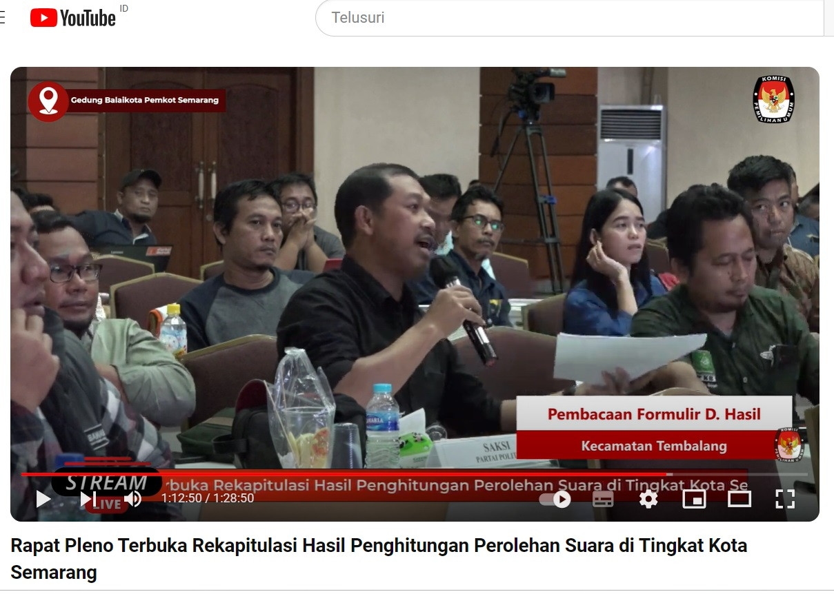 Banyak Suara Hilang, PKB Minta KPU Kota Semarang Hentikan Pleno KPU, Bawaslu Setuju