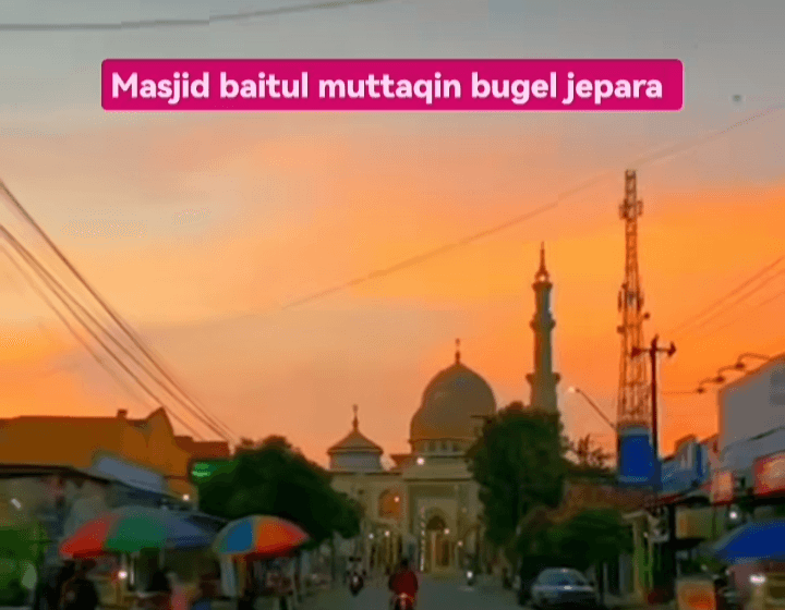 Jepara Viral! Indahnya Suasana Sore di Masjid Baitul Muttaqin Kedung Jepara