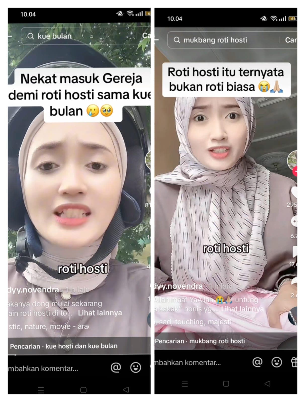 Viral di TikTok! Wanita Berhijab Penasaran dengan Hosti di Gereja, Lalu Apa Itu Hosti?