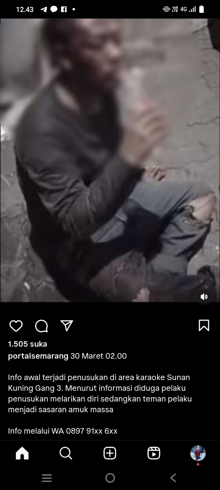 Berniat Melerai Keributan, Mantan Camat Warungpring Pemalang Ditusuk ODGJ