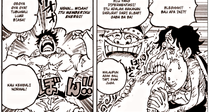 Review One Piece Chapter 1112: Raksasa Elbaf Memberikan Makanan Khusus Untuk Luffy Bisa Bangkit Kembali