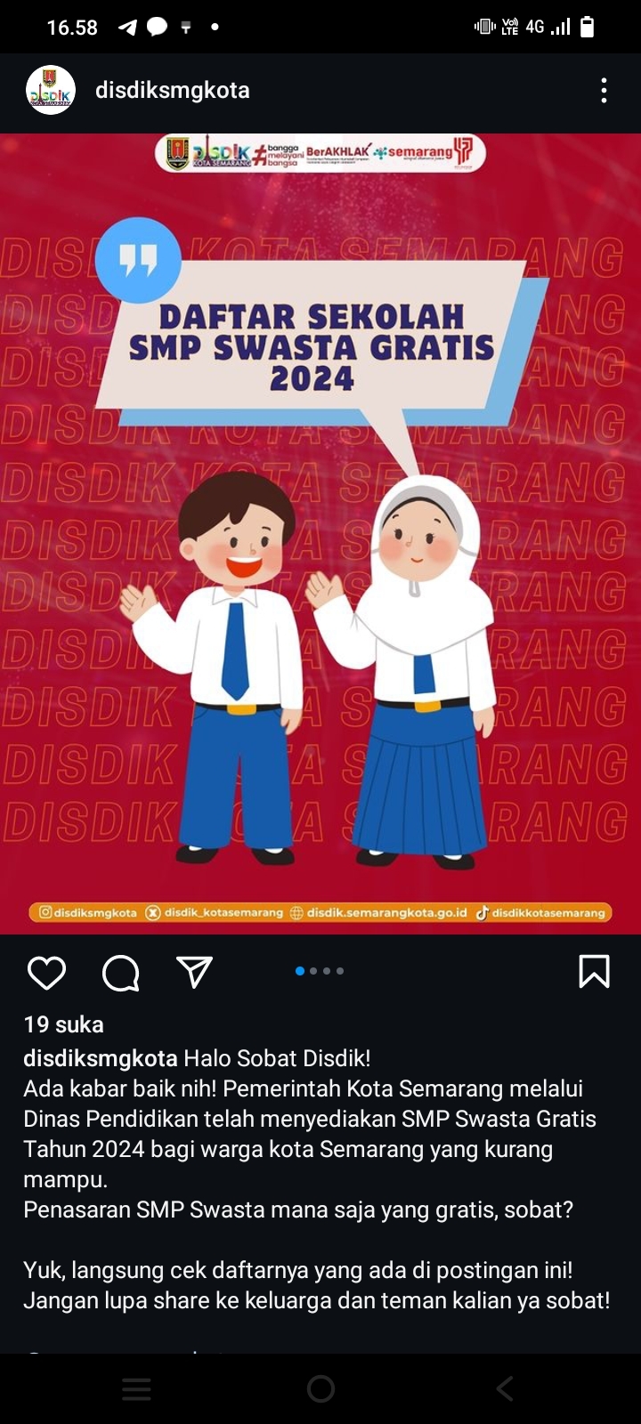 Mau SMP Swasta Gratis, Ini Daftarnya di Kota Semarang