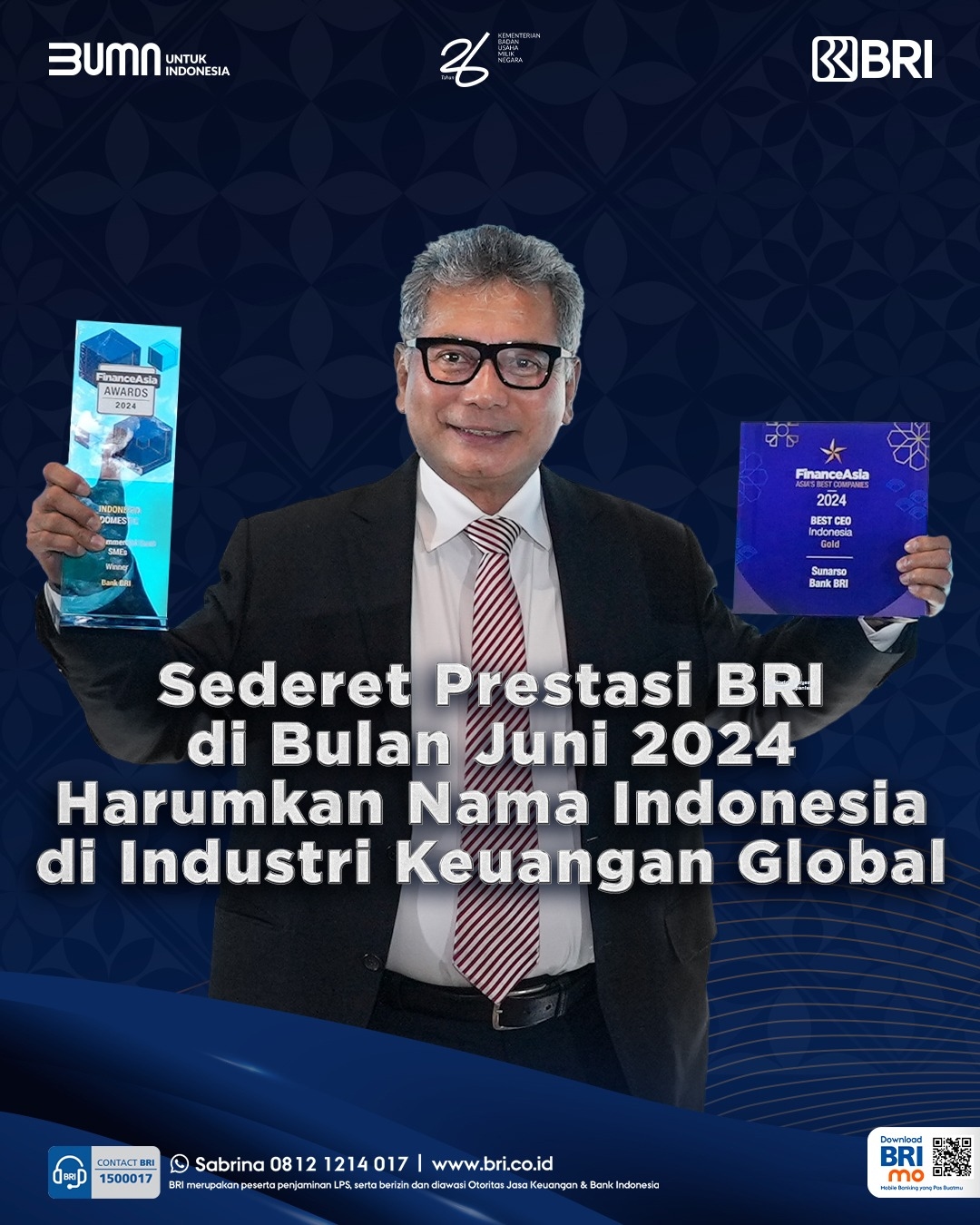 BRI Harumkan Nama Indonesia di Kancah Internasional dengan Raih Tiga Penghargaan Bergengsi, Berikut Daftarnya!