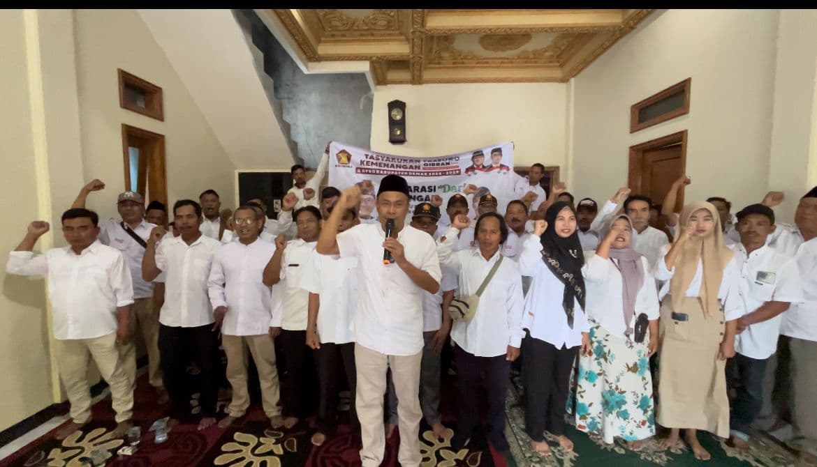 Ribuan Kader Gerindra Demak Roadshow Tasyakuran Kemenangan dan Deklarasikan Sudaryono Jadi Calon Gubernur Jateng