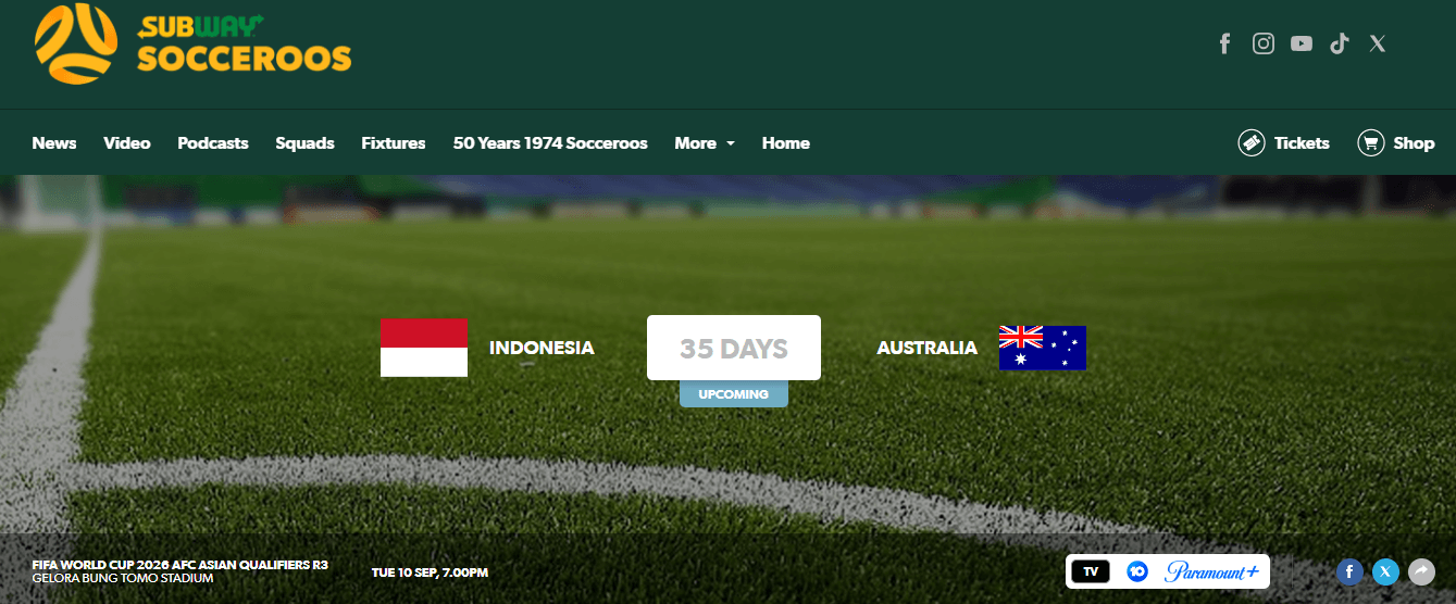 Federasi Sepak Bola Australia Umumkan Jadwal Hadapi Indonesia dalam Kualifikasi Piala Dunia 2026 di Gelora Bung Tomo