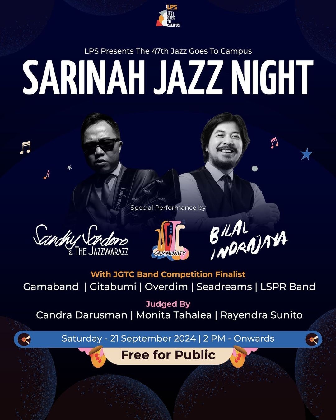 Event Vibes! Acara yang Seru Buat Menemani Weekend Anda, Sarinah Jazz Night! Pemanasan Meriah Menuju Jazz Goes to Campus ke-47