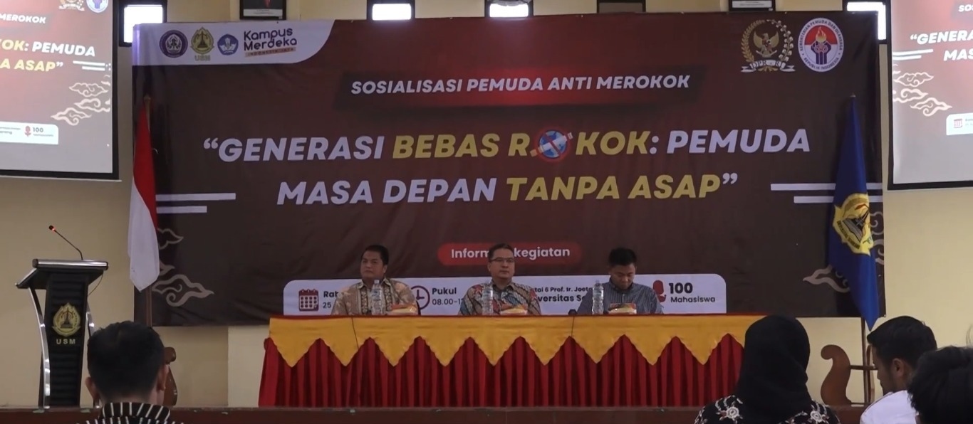 Gandeng Kemenpora dan DPR RI, USM Gelar Sosialisasi Pemuda Antirokok