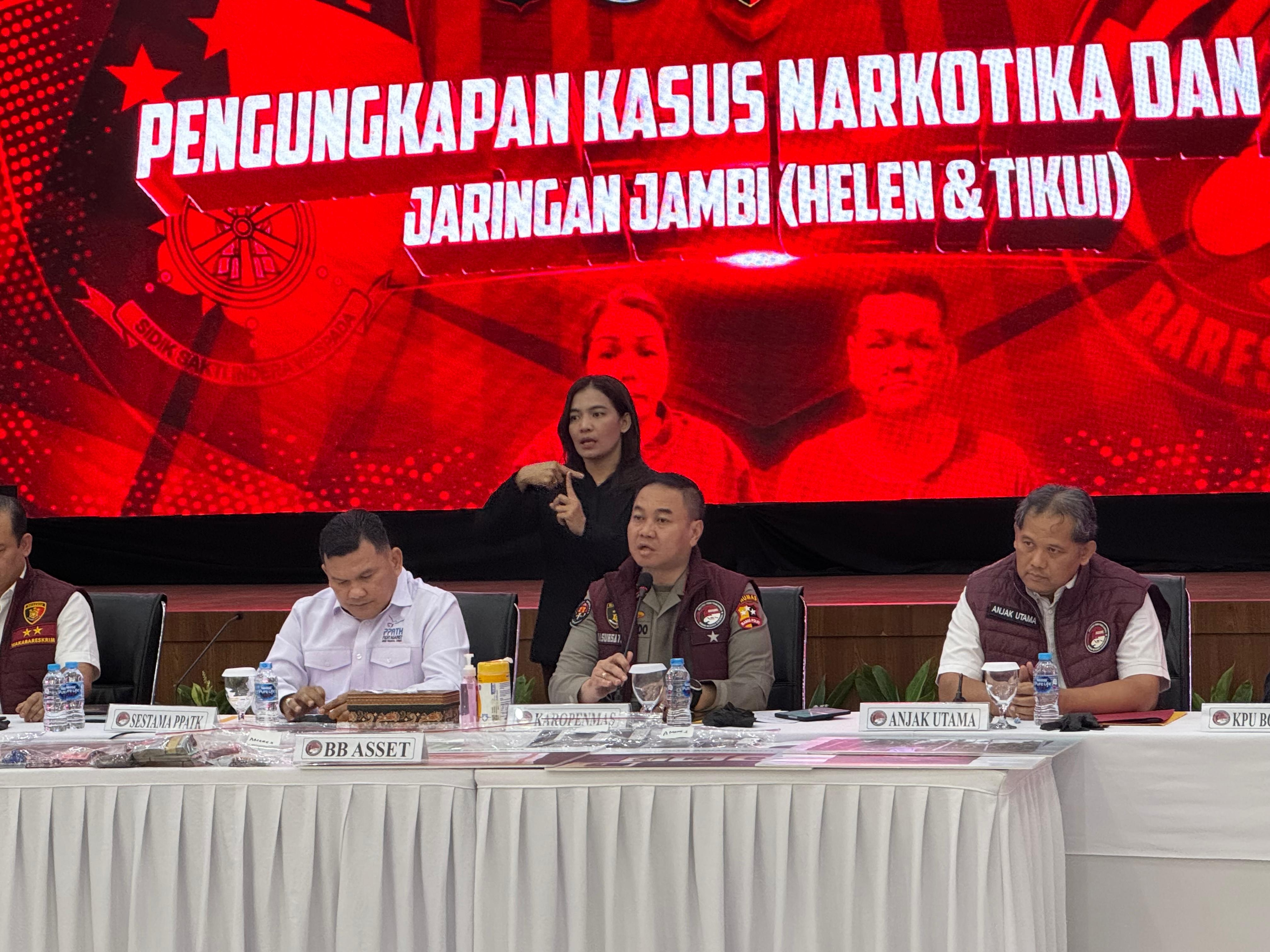 Bareskrim Polri ungkap Jaringan Narkoba Wilayah Jambi H dan DS