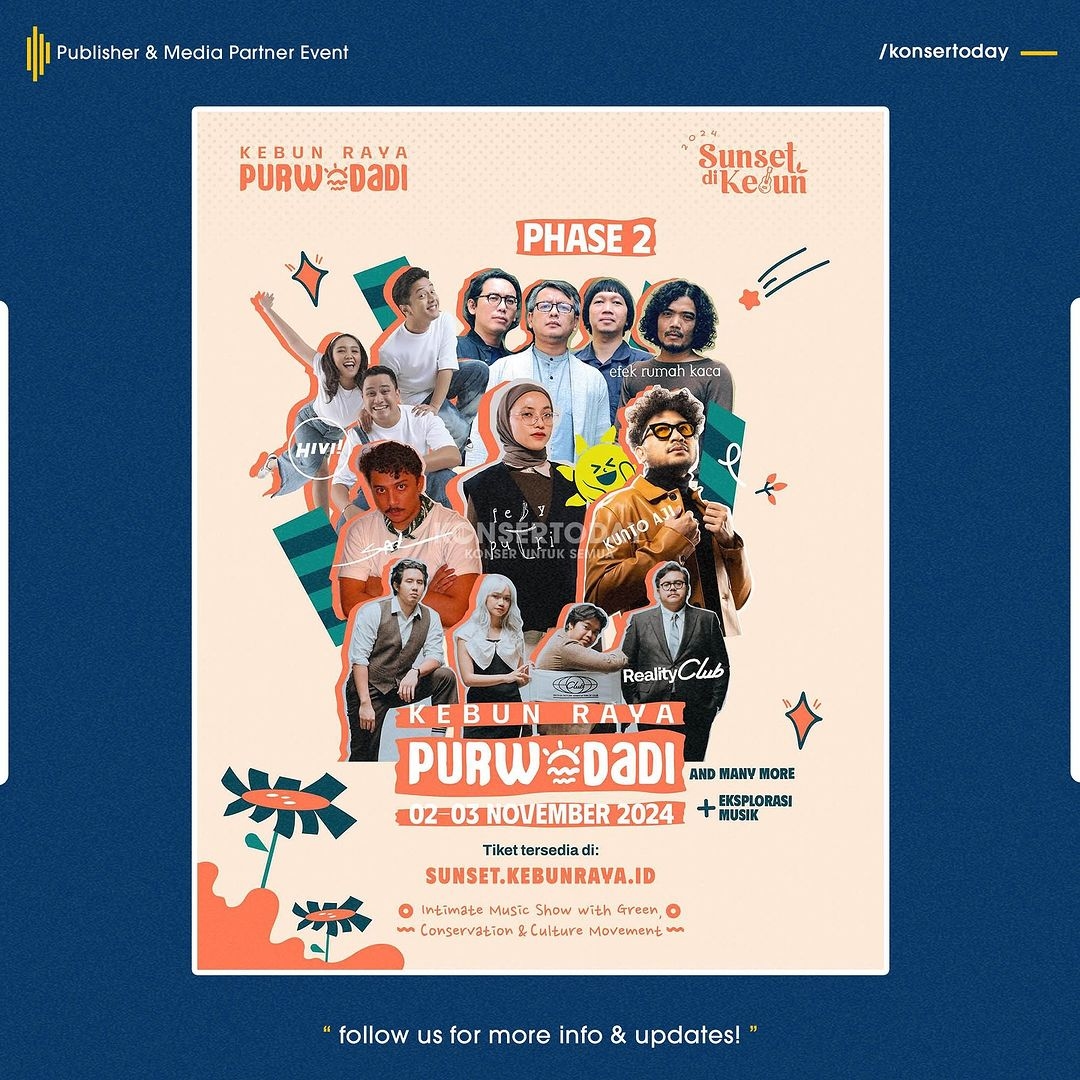 Event Vibes! Sunset di Kebun Purwodadi: Rayakan Musik dan Alam Bersama Lineup Ternama di 2 dan 3 November 2024