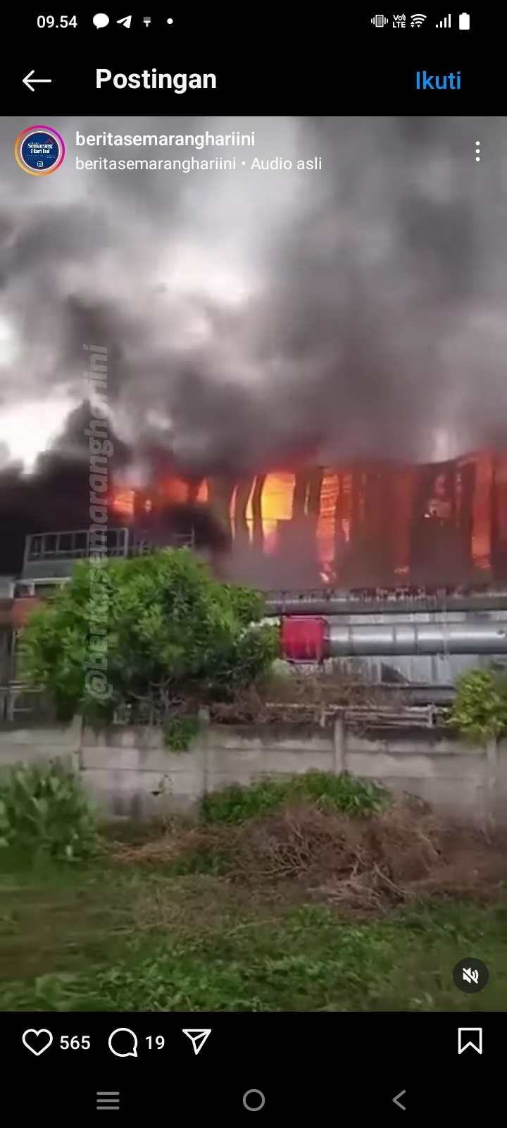 Ngeri, PT Master Kidz Kaliwungu Alami Kebakaran Sangat Hebat