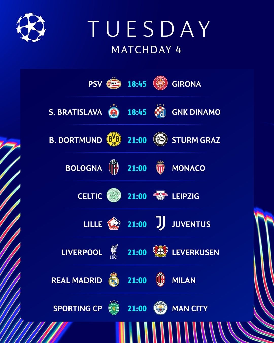 Jadwal Vibes! Laga Seru Liga Champions Matchday 4: Real Madrid Hadapi AC Milan, Liverpool Siap Menjamu Leverkusen