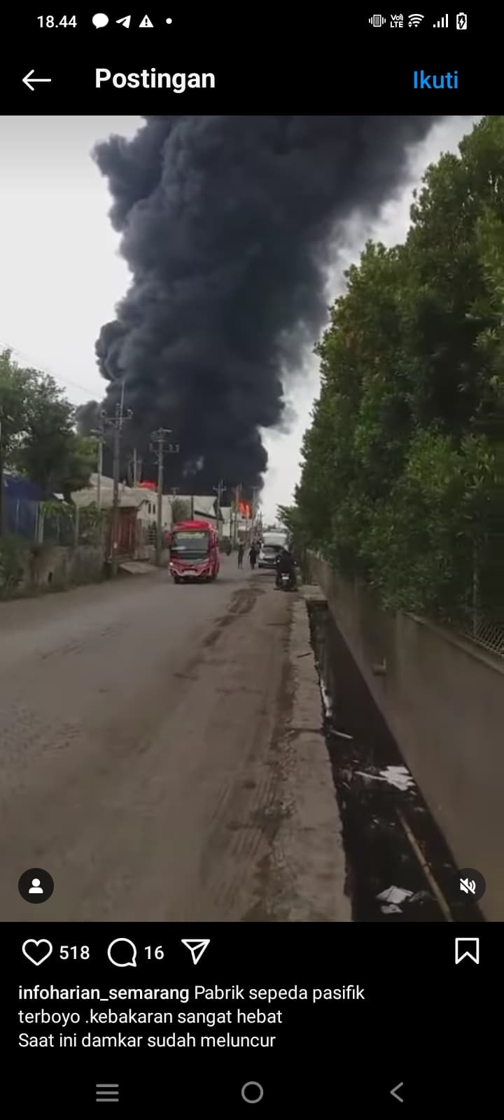 Kebakaran Pabrik Sepeda di Terboyo, 80 Personel Damkar Dikerahkan Lakukan Pendinginan