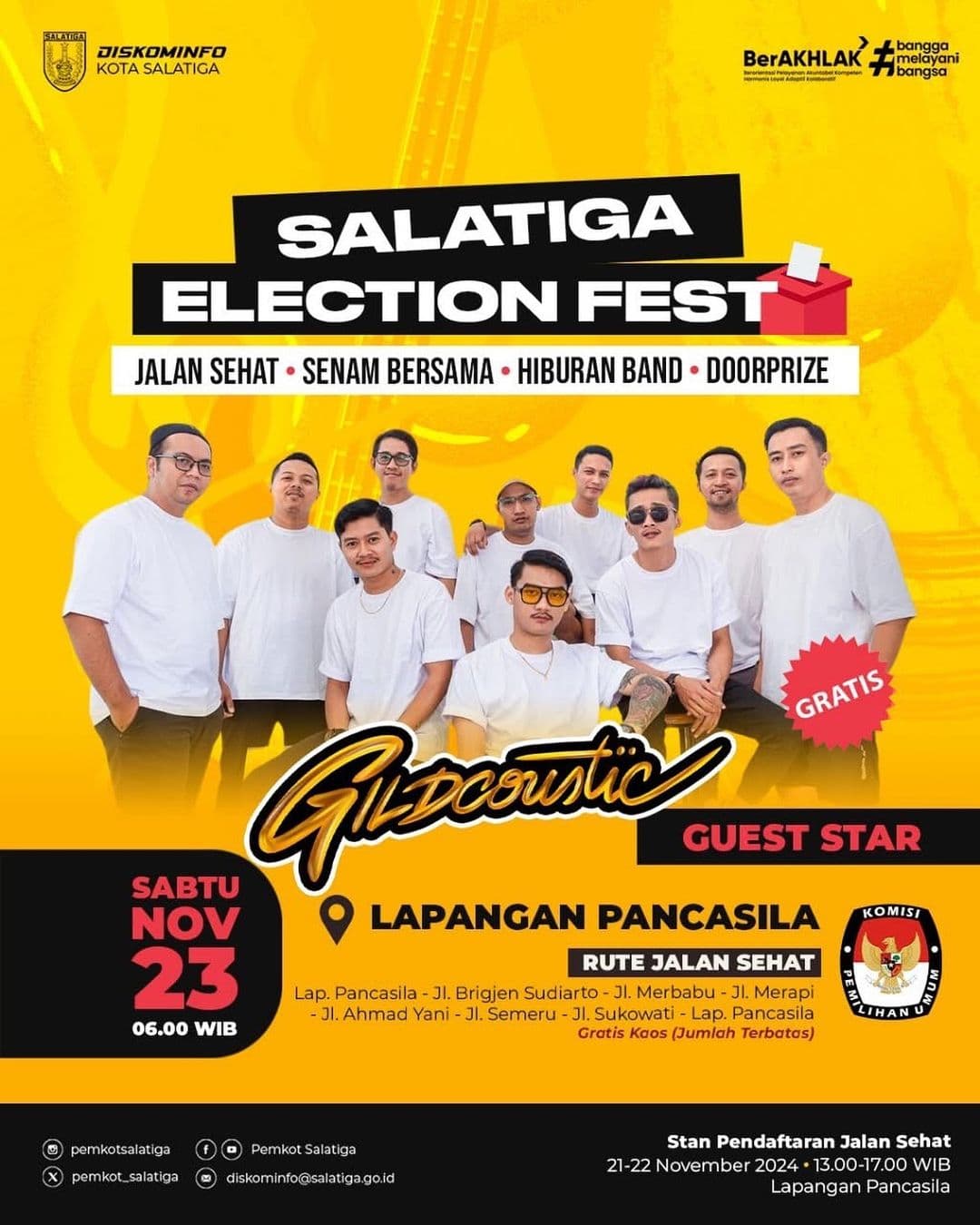 Event Vibes! Gildcoustic Bakal Guncang Salatiga! Jangan Sampai Lewatkan dan Meriahkan Konser Gratis di Salatiga Election Fest!