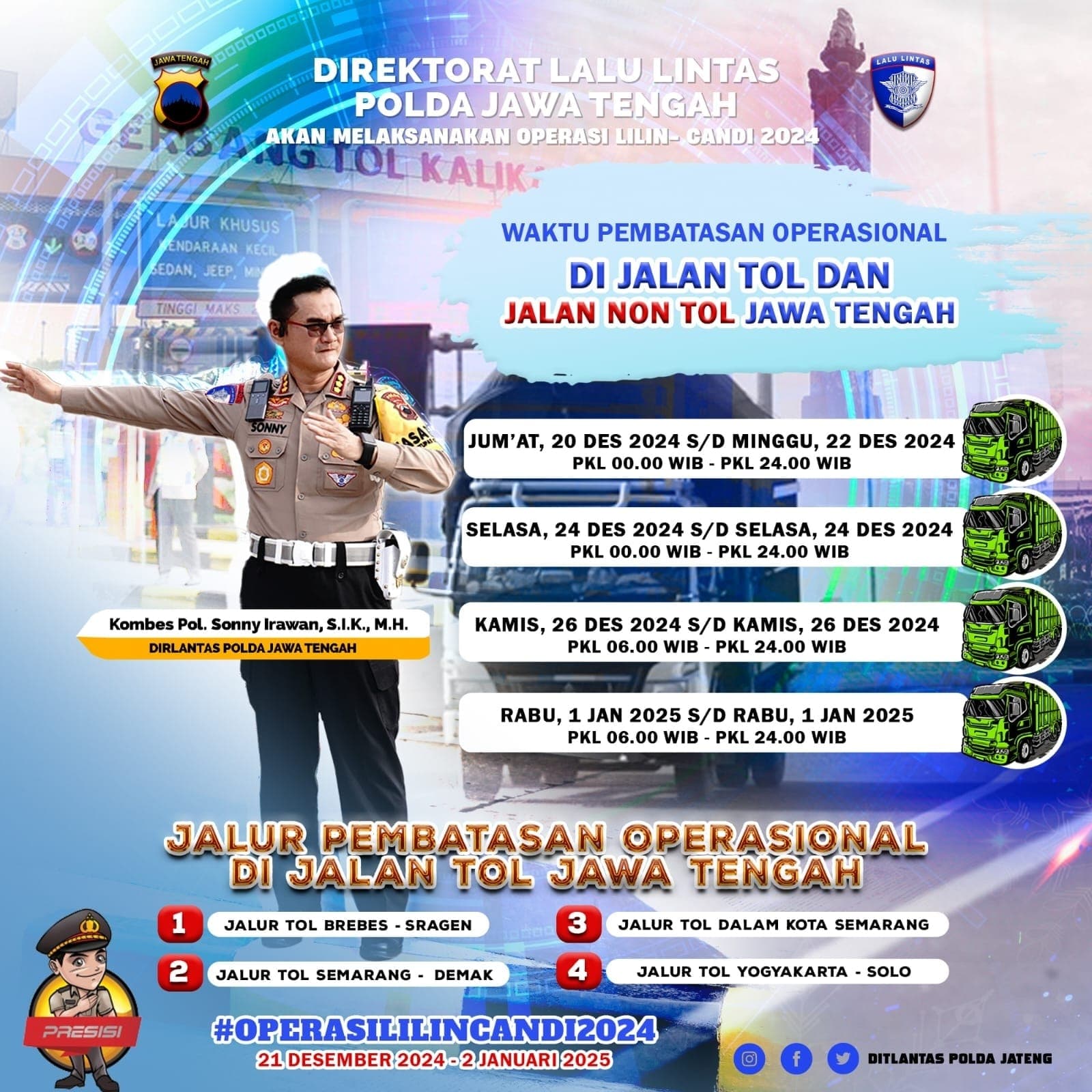 Cegah Kemacetan, SKB 3 Menteri Berlakukan Pembatasan Angkutan Saat Libur Nataru 2024-2025