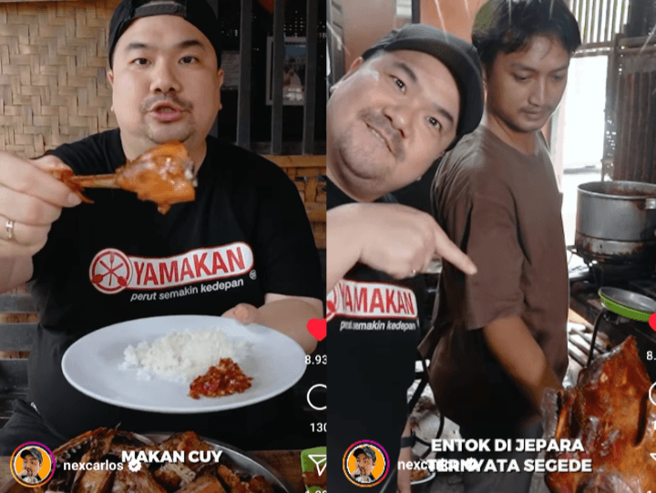Viral di Medsos! Youtuber Kuliner Nex Carlos Rekomendasikan Warung Enthog Asap Paling Enak di Jepara, Rasanya Badabest