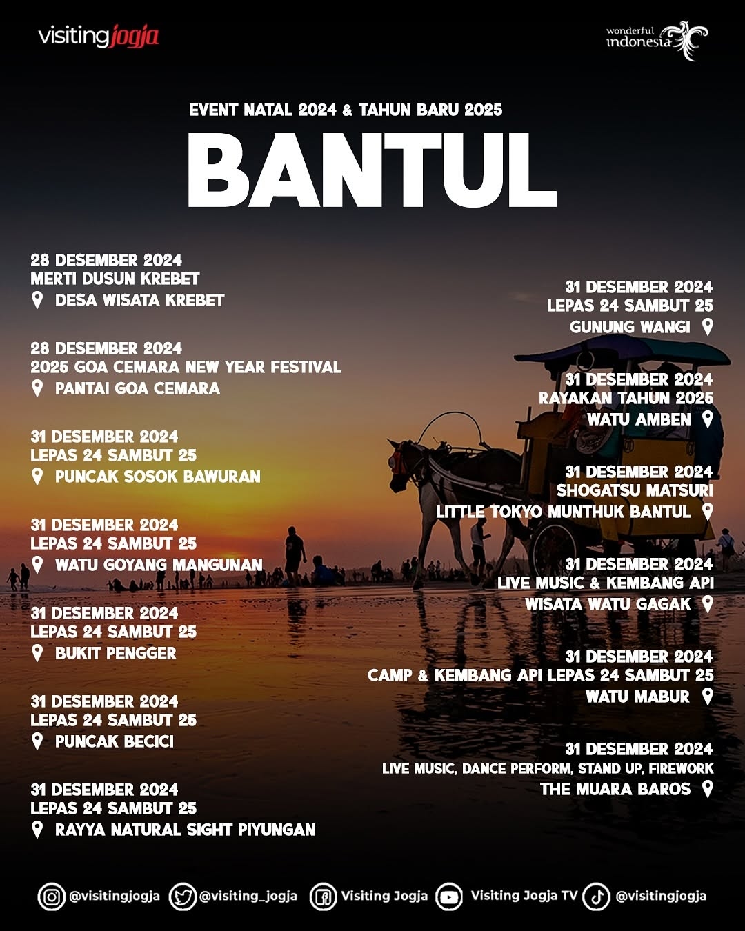 Jogja Vibes! Bantul Berpesta! Kalender Event dan Agenda Acara Menyambut Libur Natal serta Tahun Baru 2025 yang Nggak Boleh Dilewatkan!