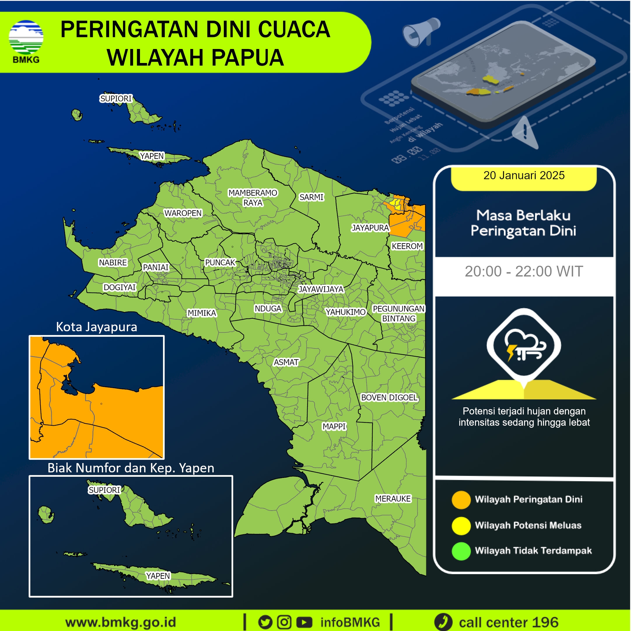 BMKG UPDATE! Papua Siaga, Hujan Lebat dan Ancaman Cuaca Ekstrem di Jayapura dan Sekitarnya Malam Ini!