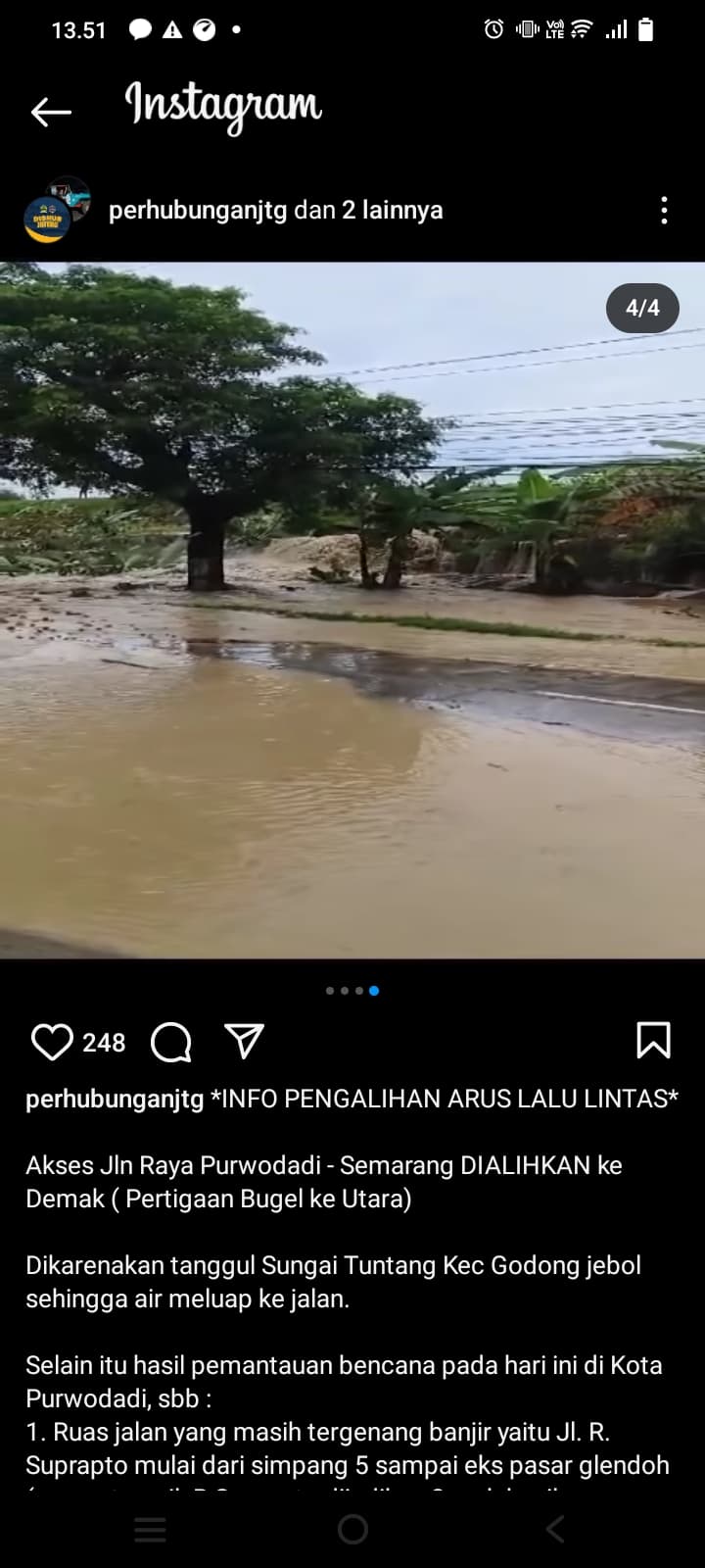 Sejumlah Daerah di Jawa Tengah Alami Bencana Akibat Hujan Lebat, Tanggul Sungai Jebol di Demak dan Pekalongan