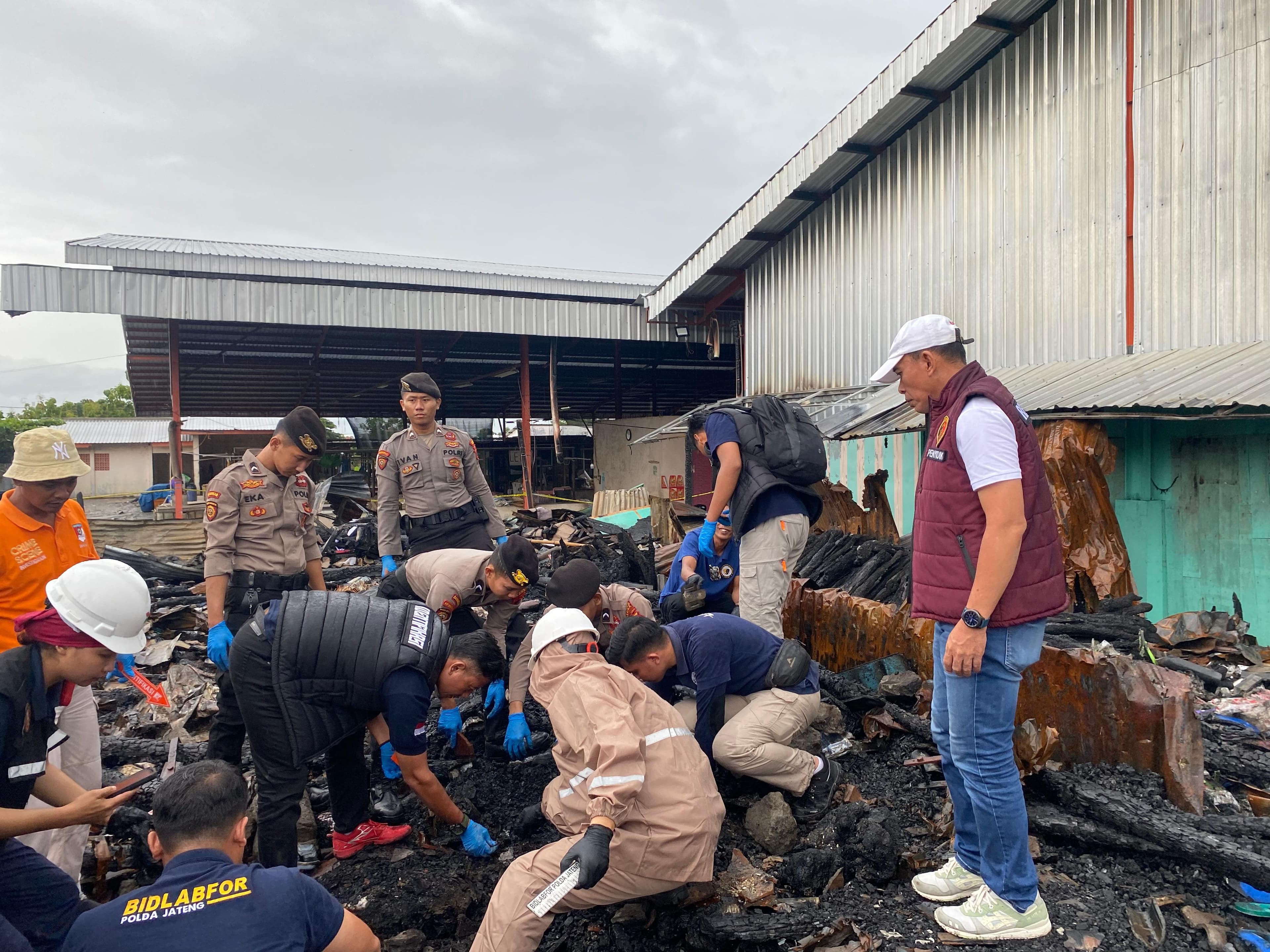 Pasar Induk Cepu Kebakaran, Polda Jateng Lakukan Penyelidikan