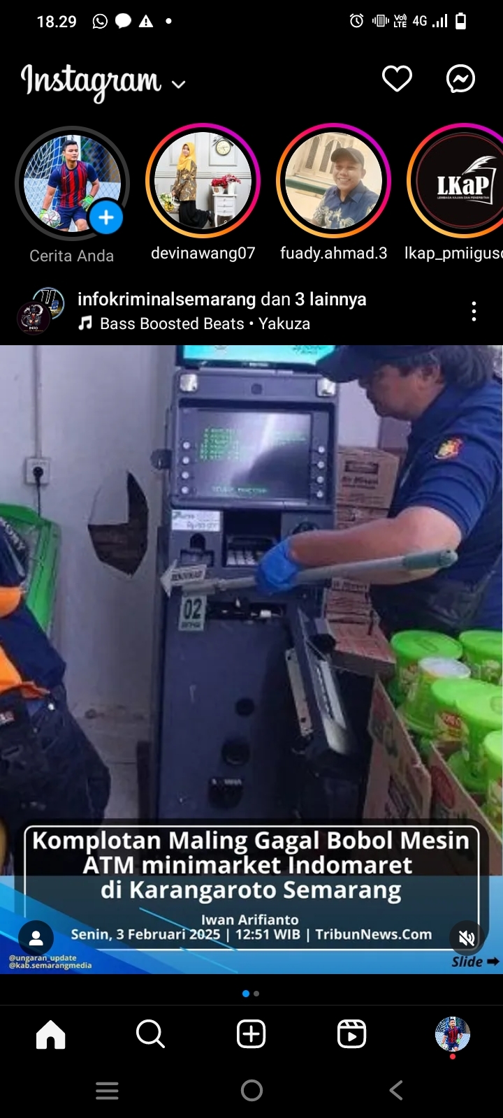 Pembobol ATM di Indomaret Kabur Gara-gara Alarm Berbunyi