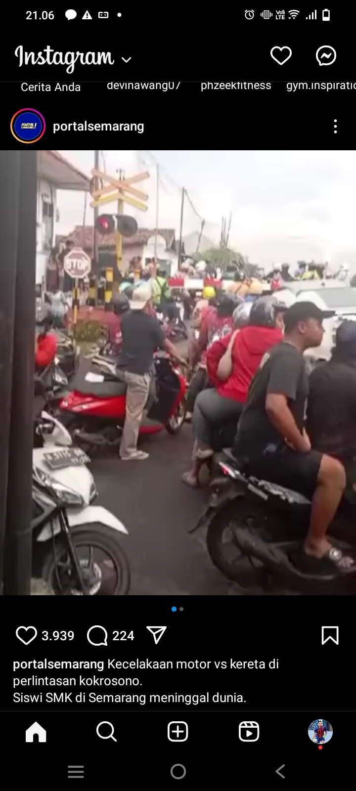 Siswi SMKN 10 Meregang Nyawa Usai Tertabrak Kereta di Jalur Rel Kokrosono Semarang